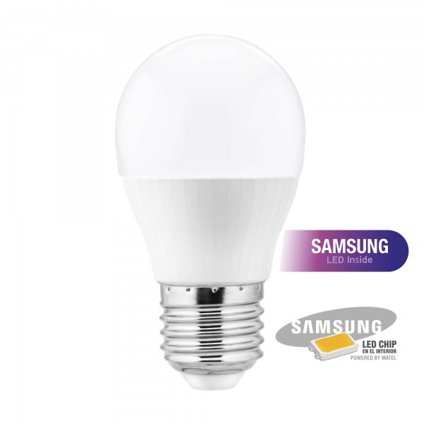 Bomb.led samsung esferica  e27 8w.calida (caja de 10 unidades)