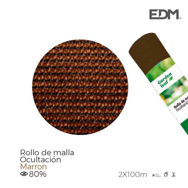 Malla de ocultación marrón 90 g/m² 1,5 x 10 m
