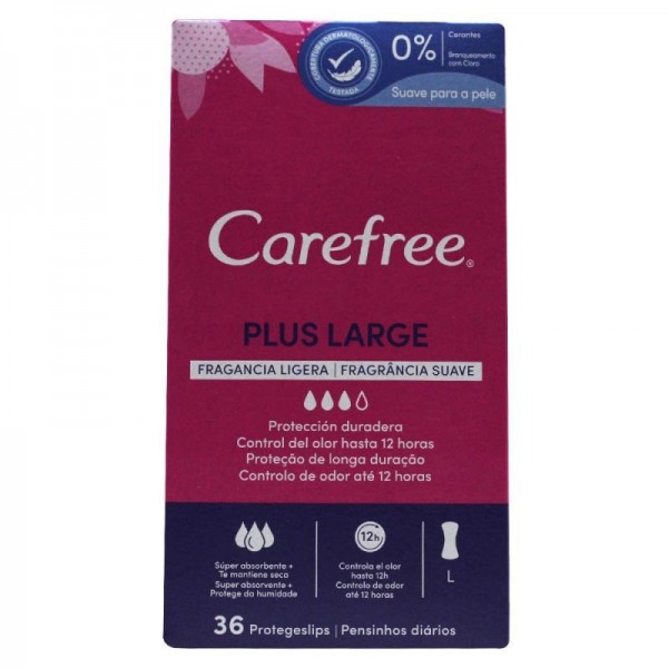 CAREFREE PLUS LARGE FRAGANCIA LIGERA 36 UDS T-L