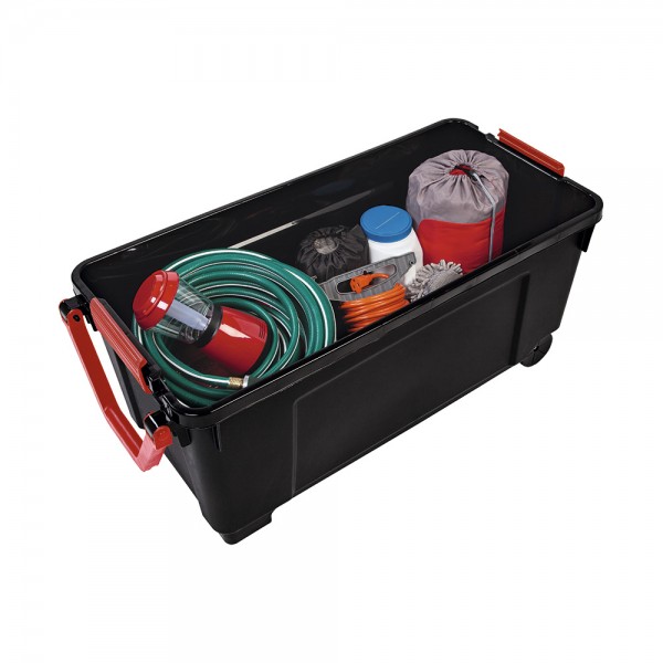 Caja pongotodo 'explorer box' 170 l con asa y ruedas. 49 x 103 x 50 cm