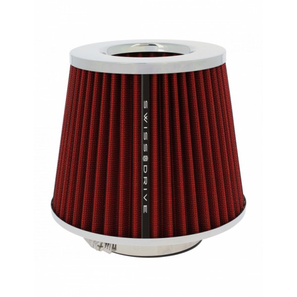 Filtro de Aire Universal para Coche Incluye 4 Adaptadores 60mm 65mm 70mm 77mm Color Rojo