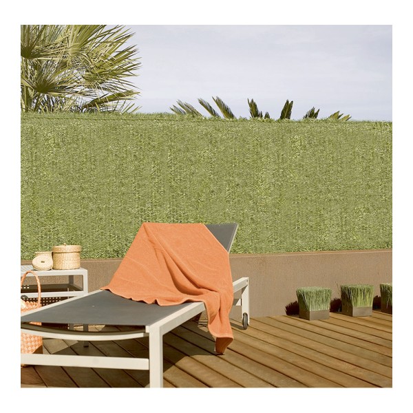 Seto artificial pvc verde bicolor hoja fina 110 varillas, 1,5 x 3 m (pack 2 unidades)