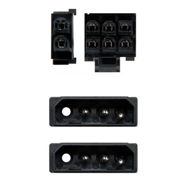 Nanocable cable vga 2x5.25"/m-pci-e(6+2pin)/m 20cm