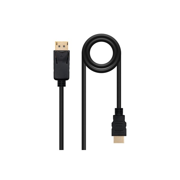 Nanocable cable conversor dp a hdmi 1 m negro