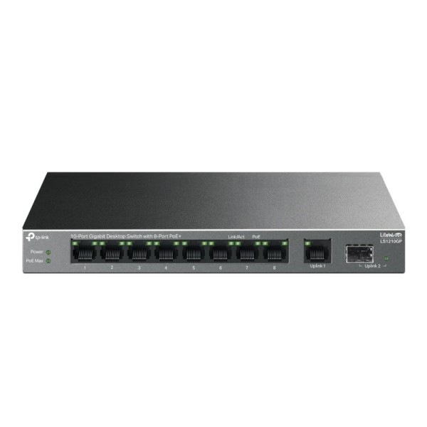Tp-link ls1210gp switch 8xg poe+ 1xgb 1xsfp 61w