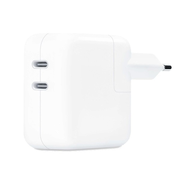 Apple mw2k3aa/a white / cargador de red eléctrica dual / usb-c / 35w
