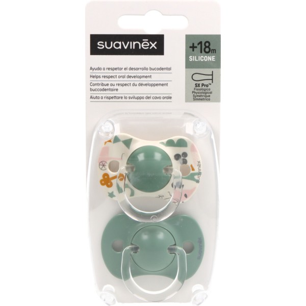 Suavinex Chupete Fisiologico Silicona Sx Pro +18m X2