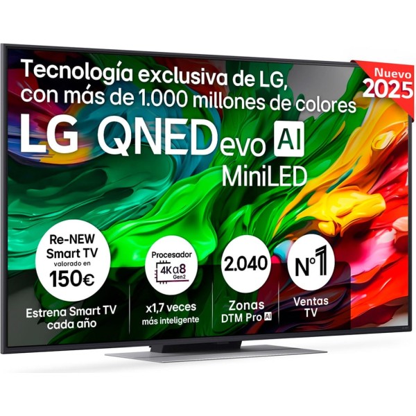Lg qned evo 65qned87a6b / televisor smart tv 65" ultra hd 4k qned miniled hdr 144 hz vrr