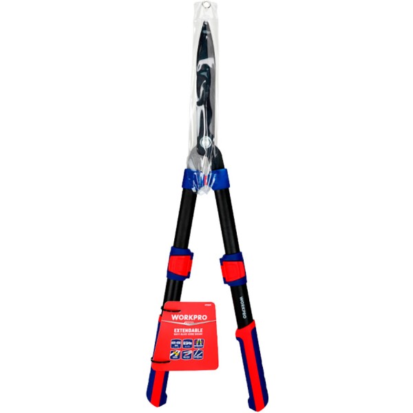 Tijeras cortasetos, hoja ondulada, extensible 625 - 830 mm