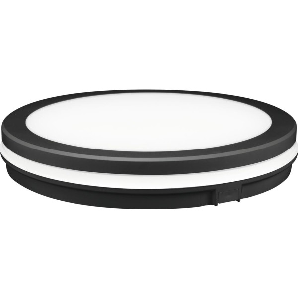 Aplique led redondo negro ip65 40w.cct