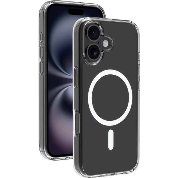 Jc trasera de silicona transparente compatible con magsafe / apple iphone 17