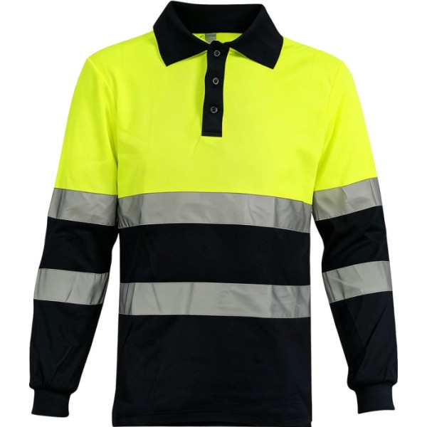 Polo reflectante m/larga t.   s