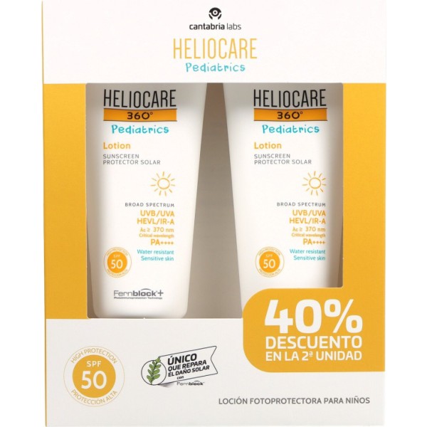 Heliocare 360 Pediatrics Loción SPF 50 200 Mlx2 