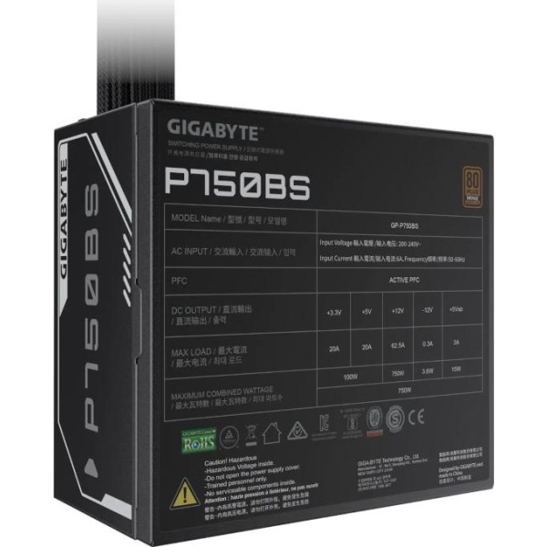 Gigabyte fuente alimentación gp-p750bs