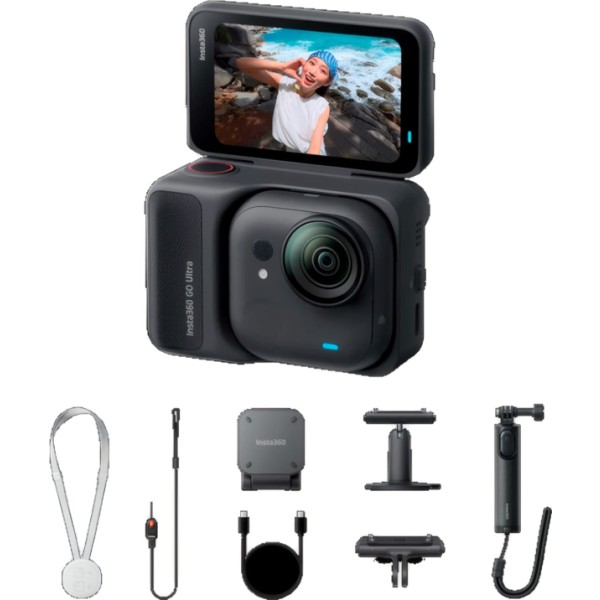 Insta360 go ultra creator bundle midnight black / videocámara deportiva 4k