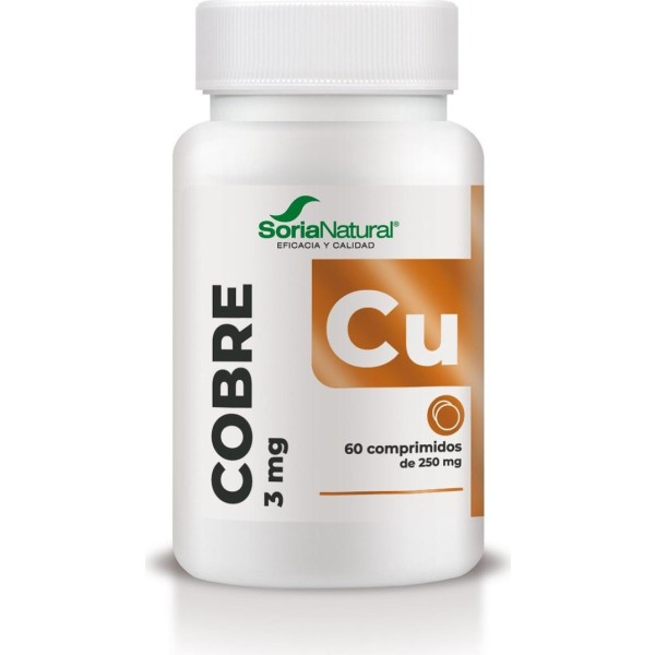 Soria Natural Cobre 250 Mg 60 Comprimidos