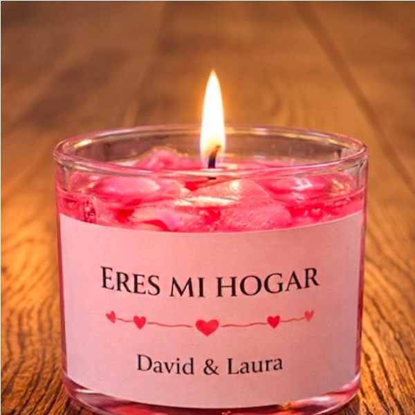 Vela Artesanal Romántica «Eres mi Hogar»
